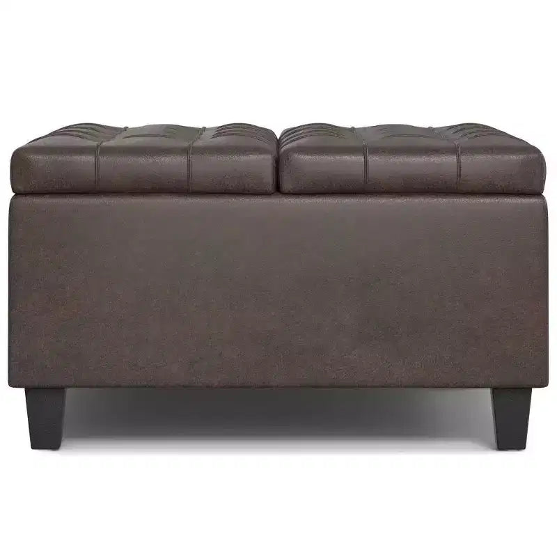 Pouf carré de rangement et table basse