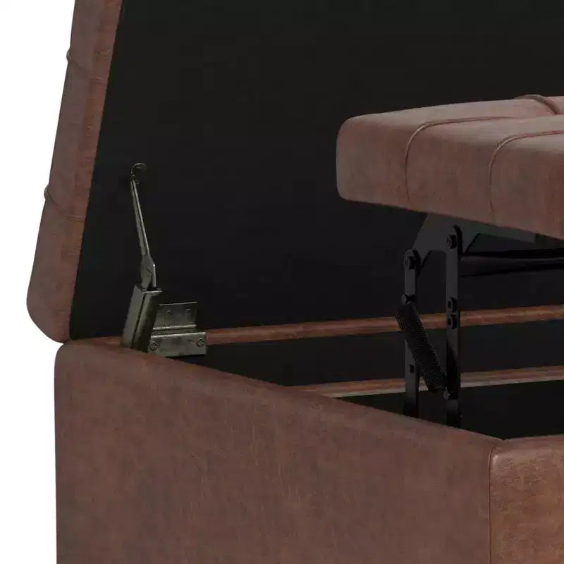 Pouf carré de rangement et table basse