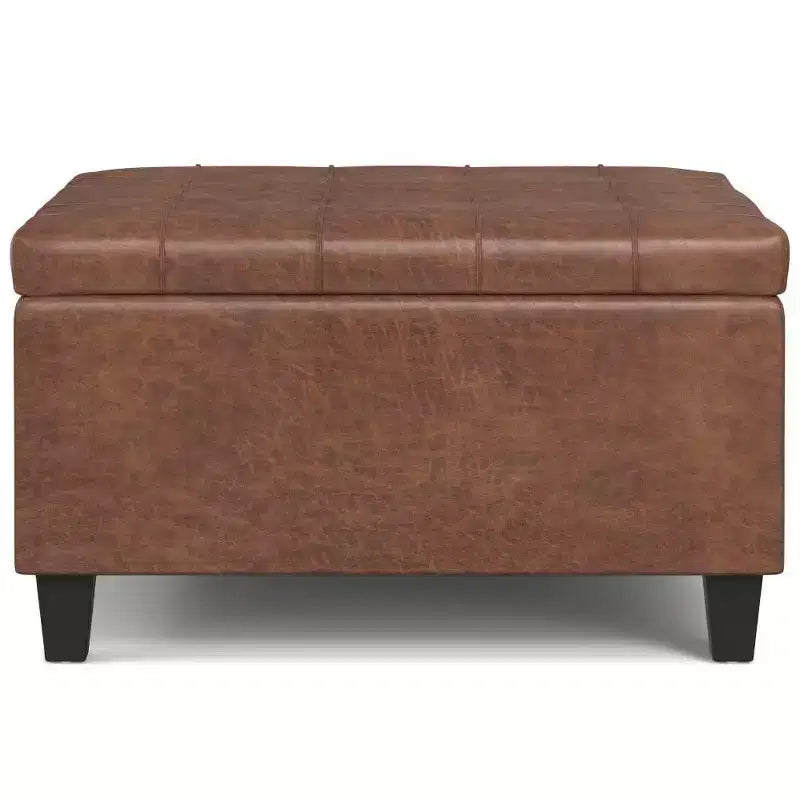 Pouf carré de rangement et table basse