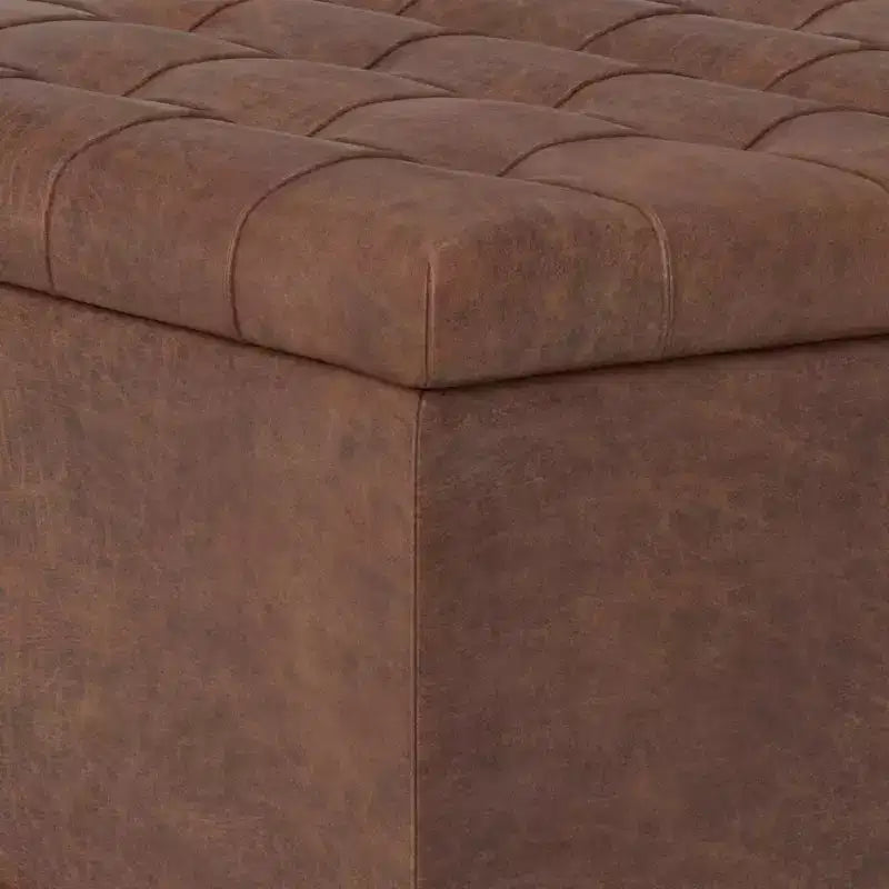 Pouf carré de rangement et table basse