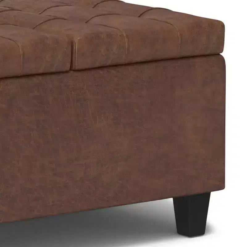 Pouf carré de rangement et table basse