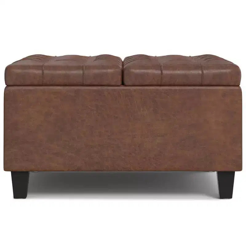 Pouf carré de rangement et table basse