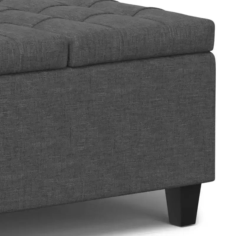Pouf carré de rangement et table basse