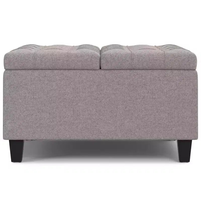 Pouf carré de rangement et table basse