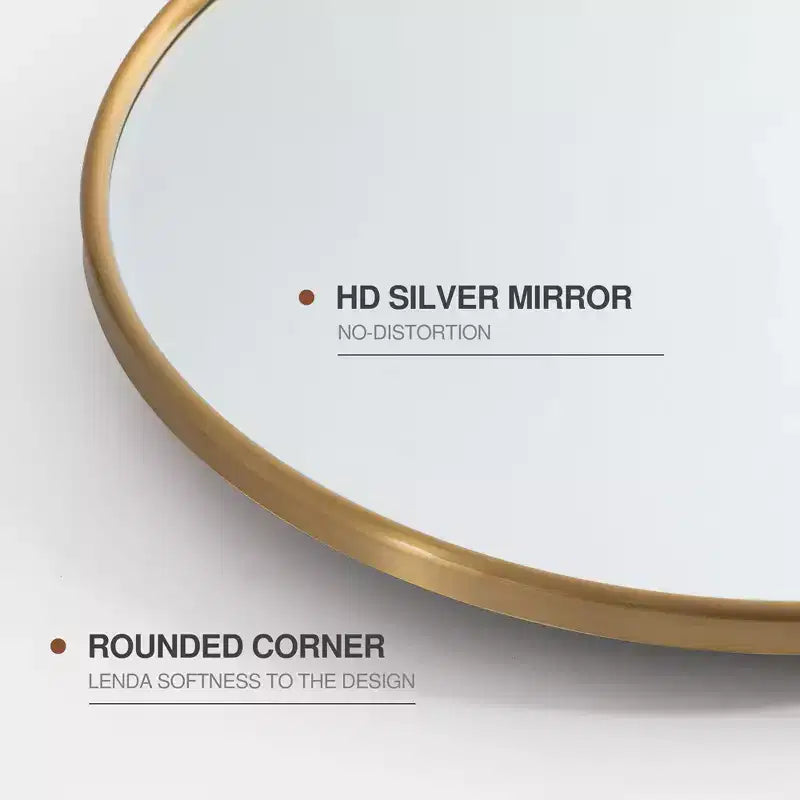 Miroir de courtoisie ovale à cadre métallique pivotant pour salle de bain - Lot de 2