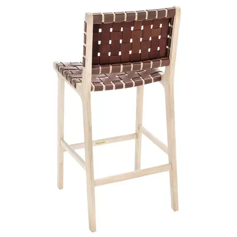 Tabouret de comptoir en cuir