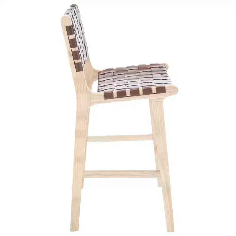 Tabouret de comptoir en cuir