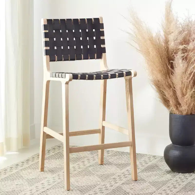 Tabouret de comptoir en cuir