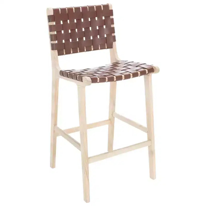 Tabouret de comptoir en cuir