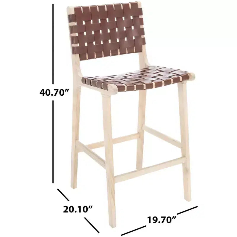 Tabouret de comptoir en cuir