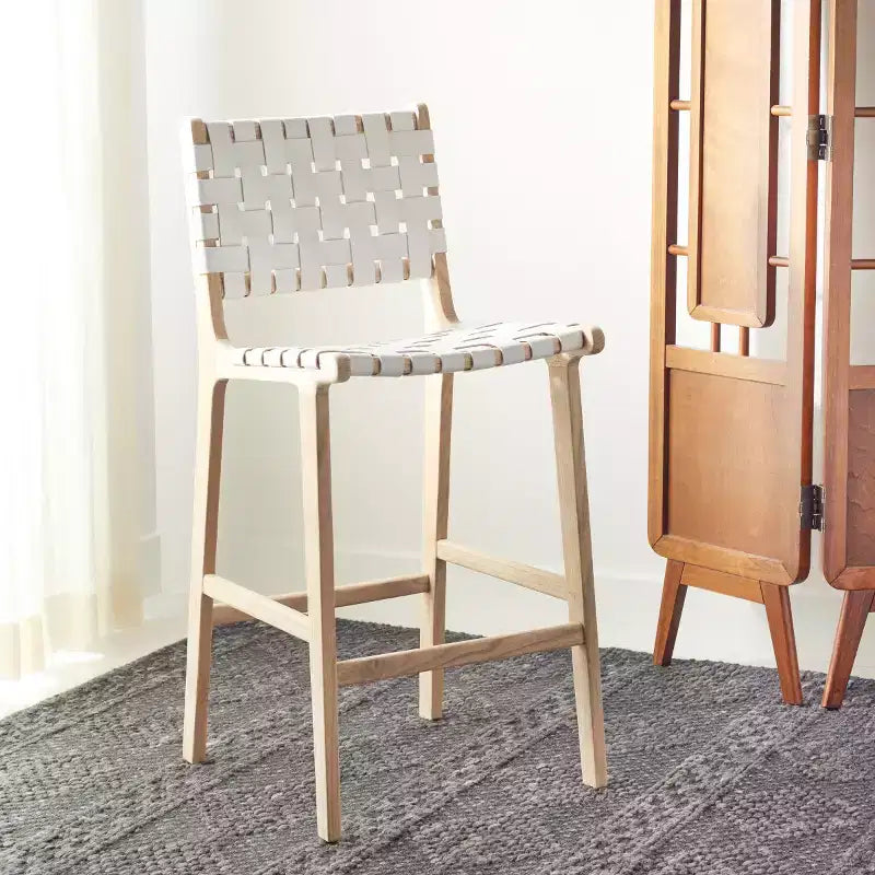Tabouret de comptoir en cuir