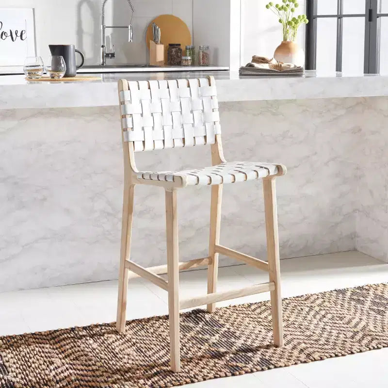 Tabouret de comptoir en cuir