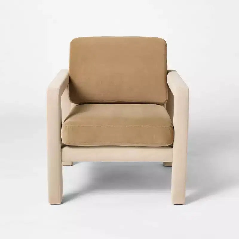 Upholstered Sculptural Accent Chair Brown - Threshold designed with Studio McGee