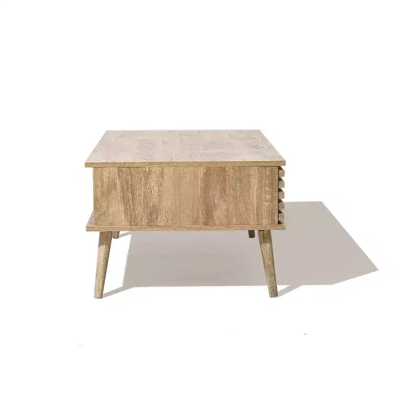 Table basse rectangulaire de style Mid-Century Modern avec rangement