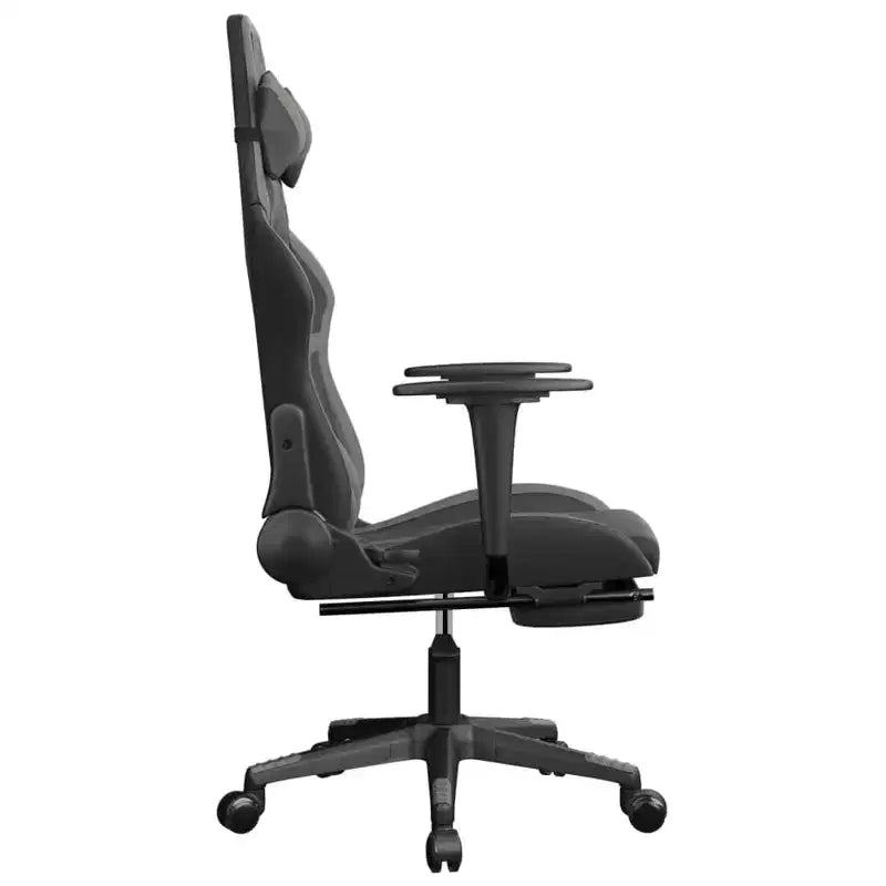 Fauteuil de massage gaming avec repose-pieds noir