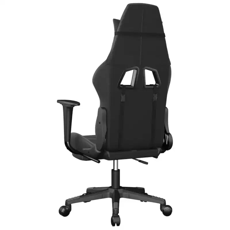 Fauteuil de massage gaming avec repose-pieds noir