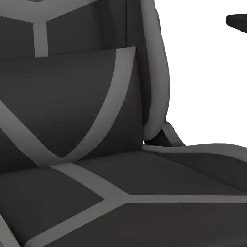 Fauteuil de massage gaming avec repose-pieds noir