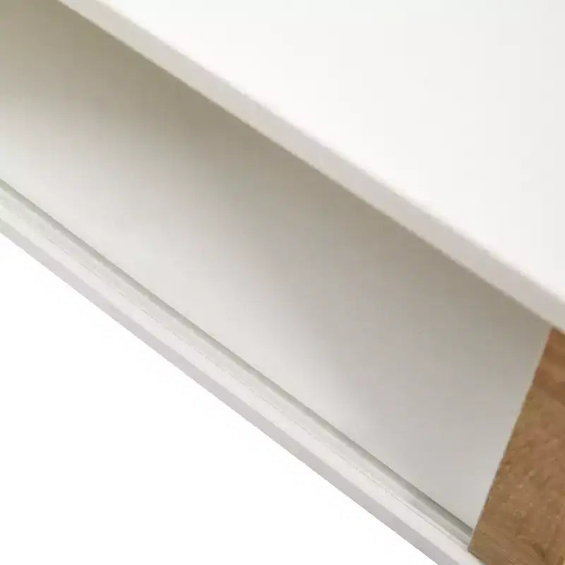 Table basse en rotin avec pieds en bois massif/métal