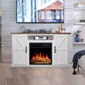 Cheminée électrique avec manteau en bois Rangement Foyer autoportant Pearl
