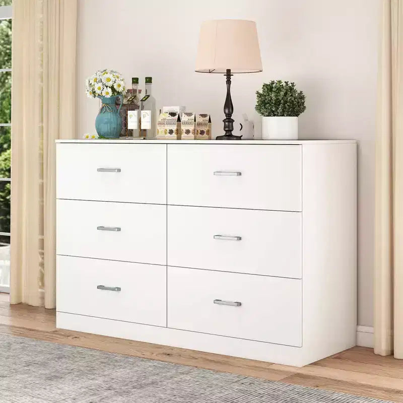 Commode en bois horizontale large Meuble de rangement pour chambre à coucher
