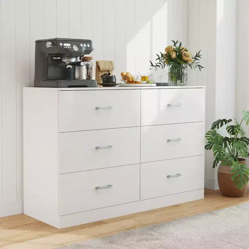 Commode en bois horizontale large Meuble de rangement pour chambre à coucher