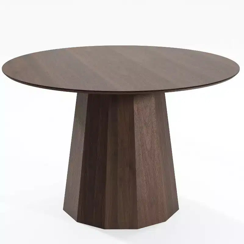 Table à manger ronde en bois style Mid-Century