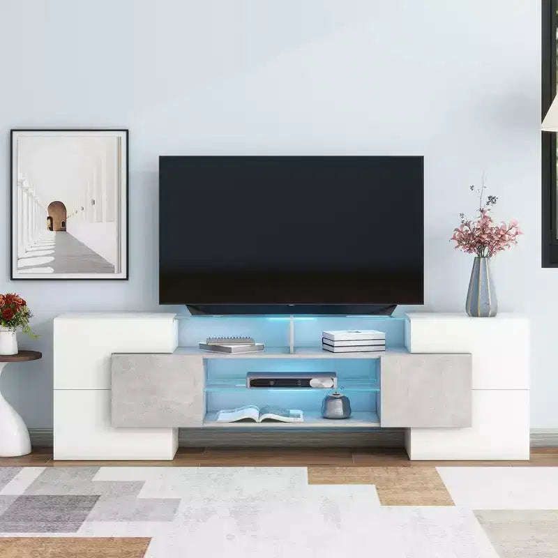 Meuble TV en verre pour salon