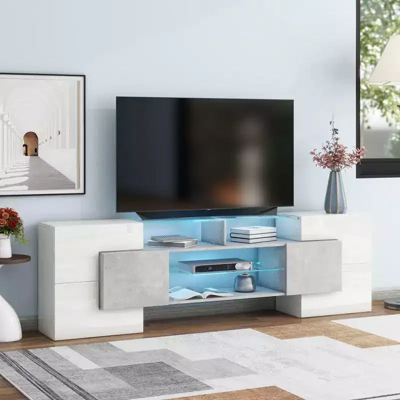 Meuble TV en verre pour salon